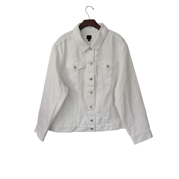 J. Crew Jackets & Blazers - J.Crew Relaxed Denim Jacket Womens Size XXL White NWT‎ $128 CJ090